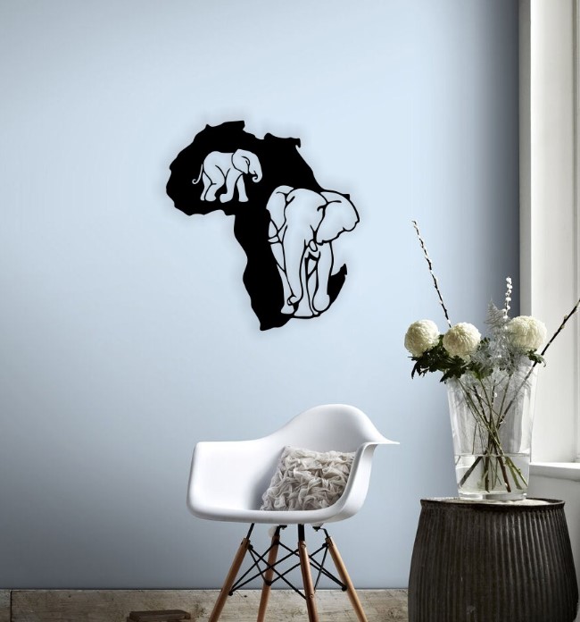 Africa Map wall decor – 3D Model – Vector files