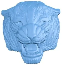 Bas-relief of a tiger head