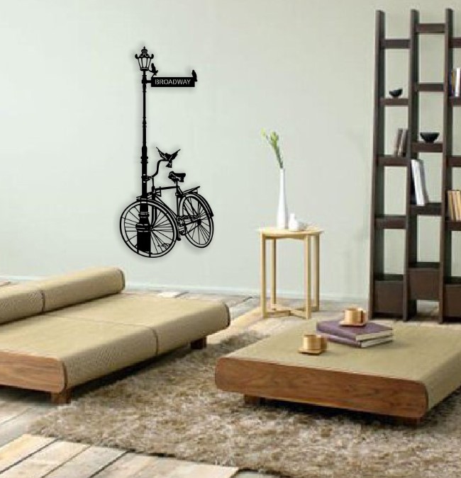 bicycle on the wall