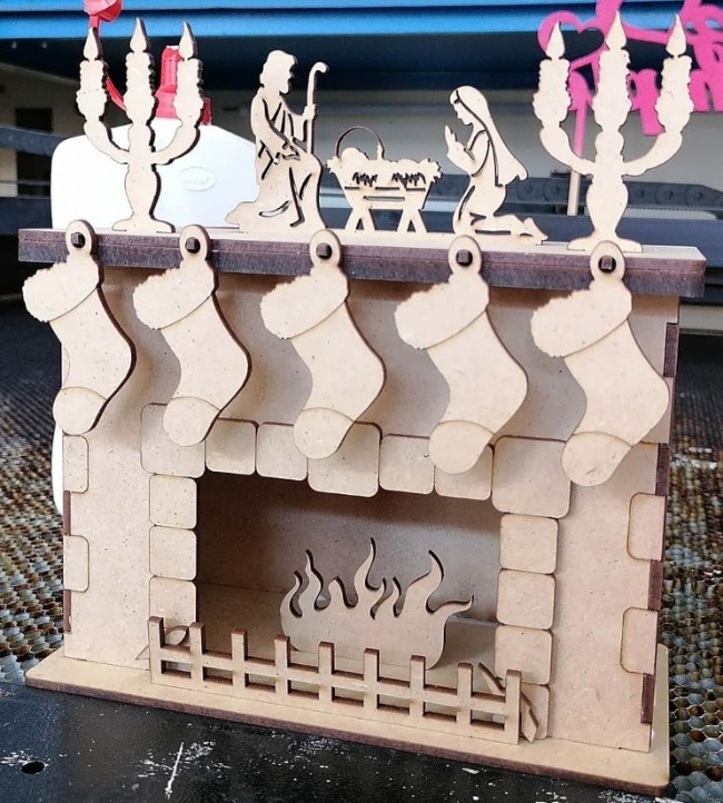 Christmas fireplace