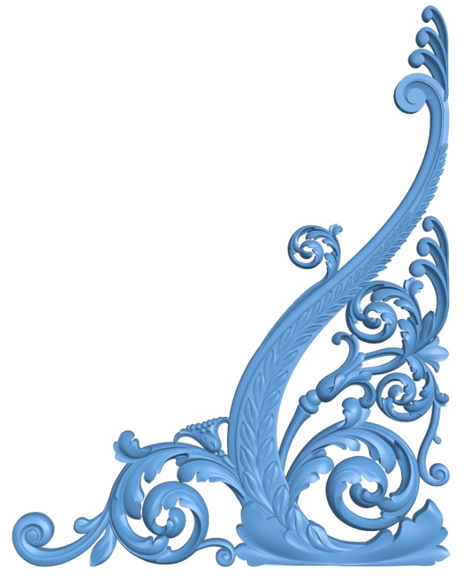 Decorative corner vines pattern