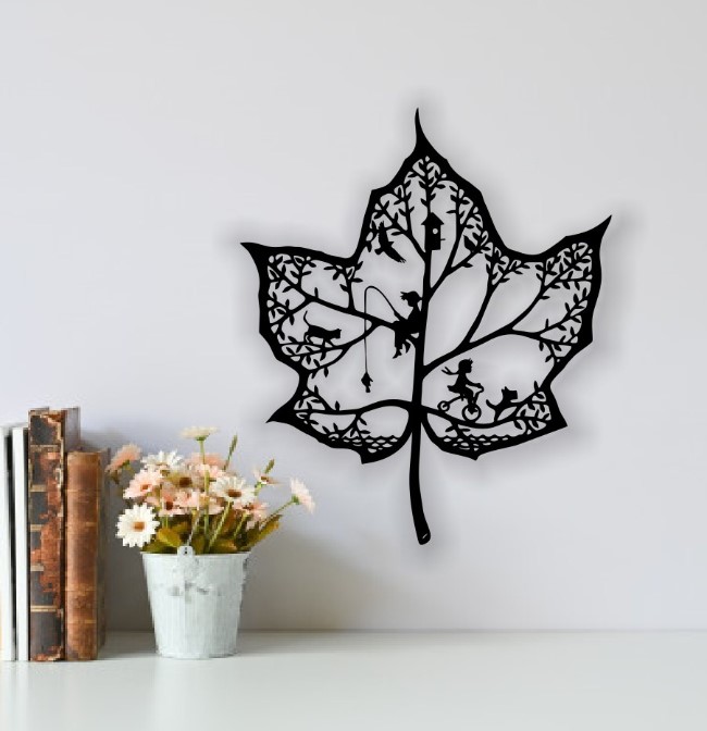 Leaf wall decor