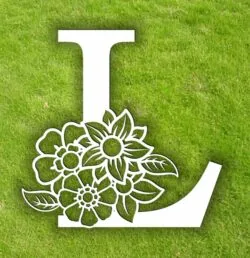 Letter L with flowers