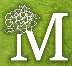 Letter M with flowers