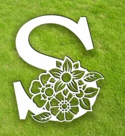 Letter S with flowers