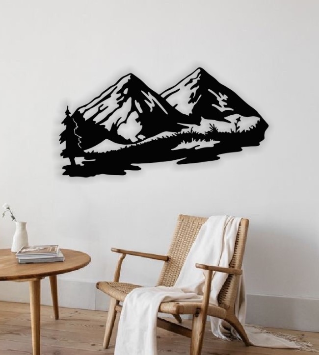 Mountain wall decor