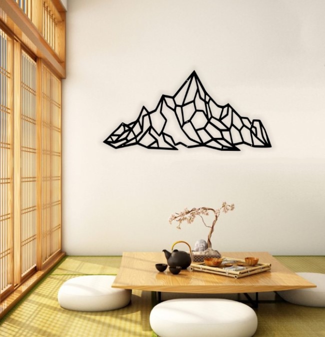 Mountain wall decor