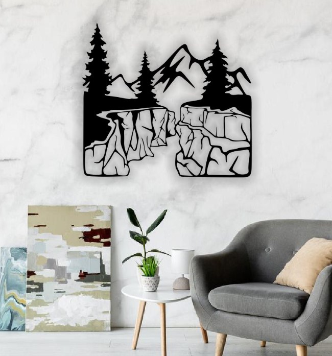 Mountain wall decor