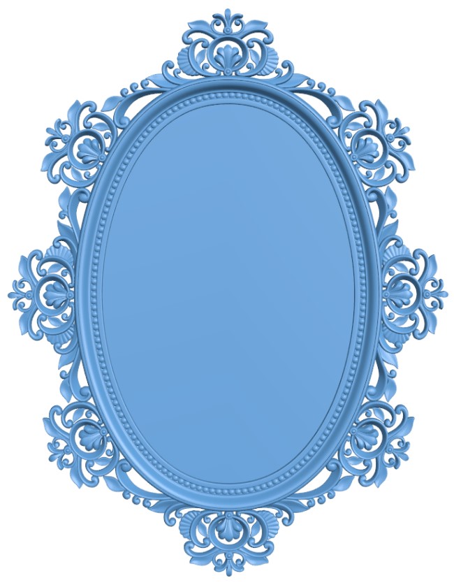 Oval mirror frame