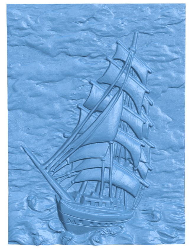 wall 3d sailboat