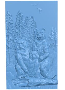 Panel of Three Bears