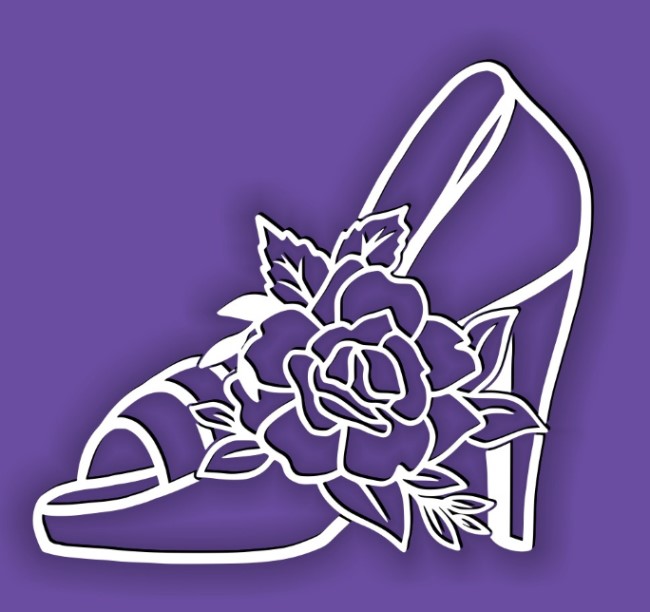 Shoe with flower