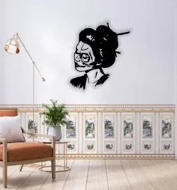 Skull girl wall decor