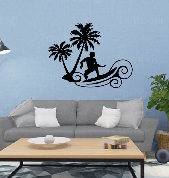 Surfing wall decor