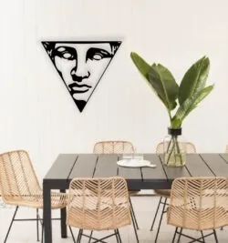 Triangle face wall decor