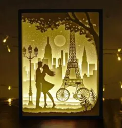 Valentine in Paris light box