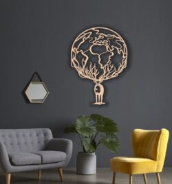 World Deer wall decor