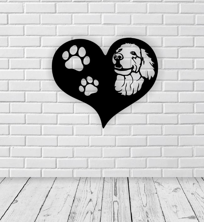 Dog with heart