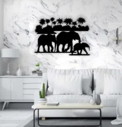 Elephants wall decor