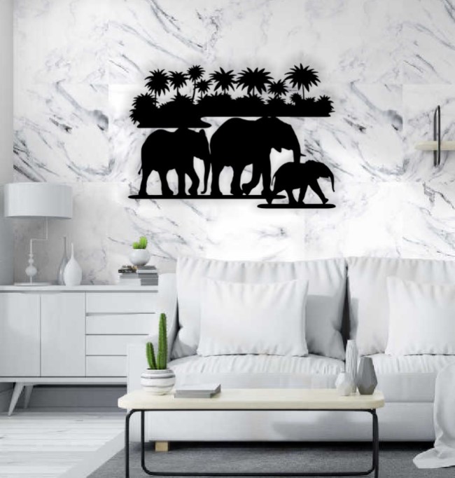 Elephants wall decor