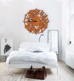 Flower wall clock