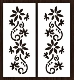 Flowers pattern door