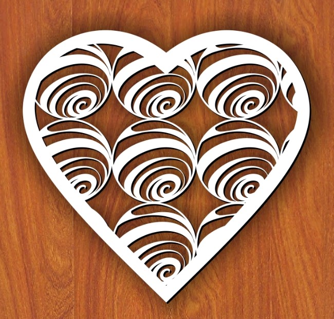 Heart with spiral