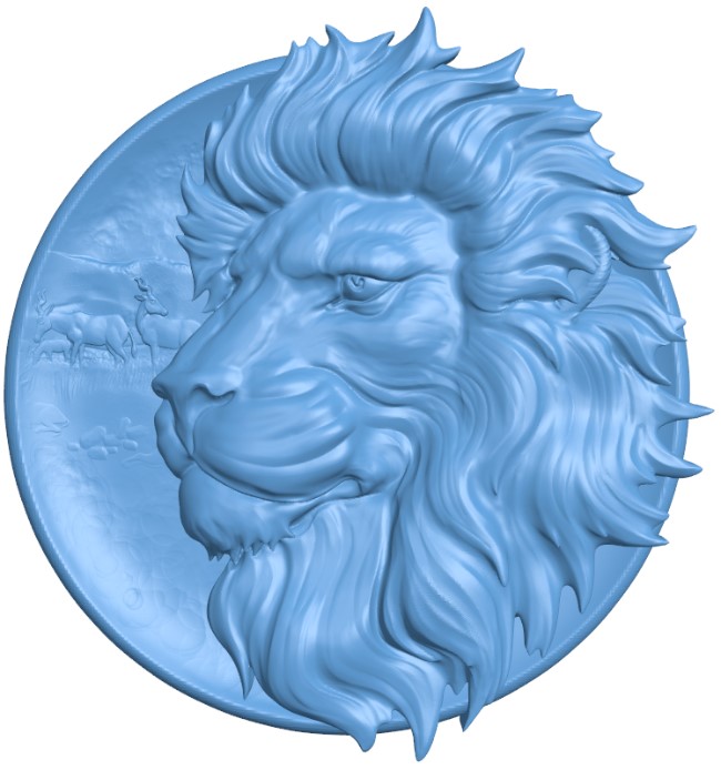 Lion head painting