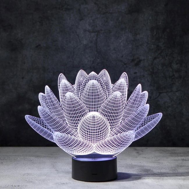 Lotus 3D Illusion Lamp