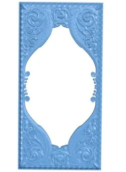 Pattern of the door frame with woven borders