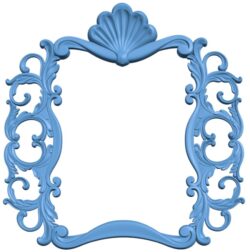 Shell mirror pattern frame