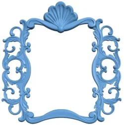 Shell mirror pattern frame