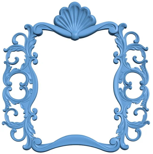 Shell mirror pattern frame