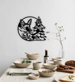 Wild fox scene wall decor