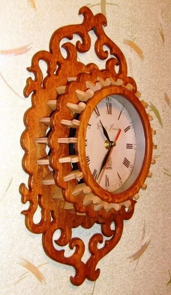 Wooden clock wall