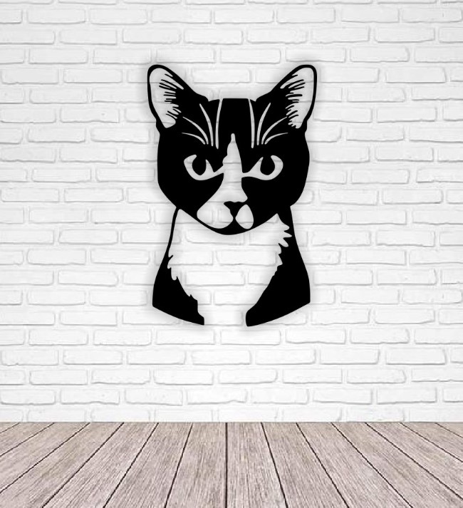 Cat head wall decor