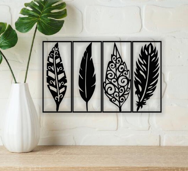 Feather wall decor