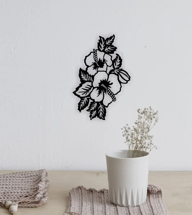 Hibiscus wall decor