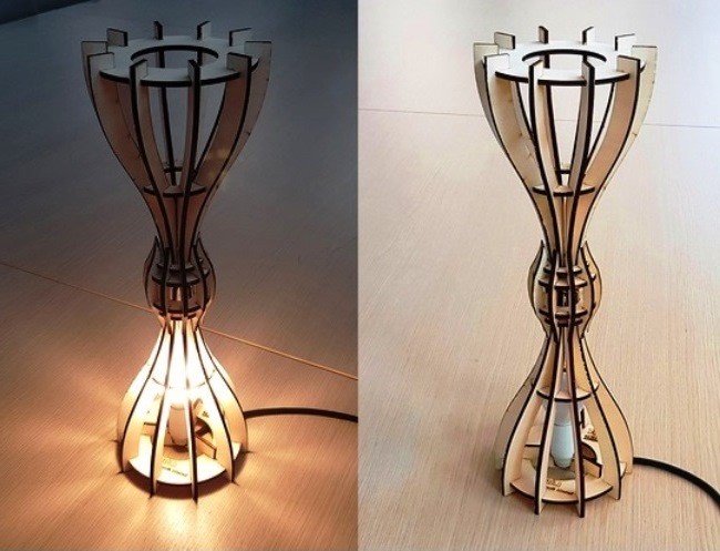 Hourglass lamp