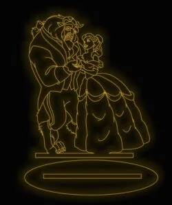 Illusion led lamp Beauty and the beast