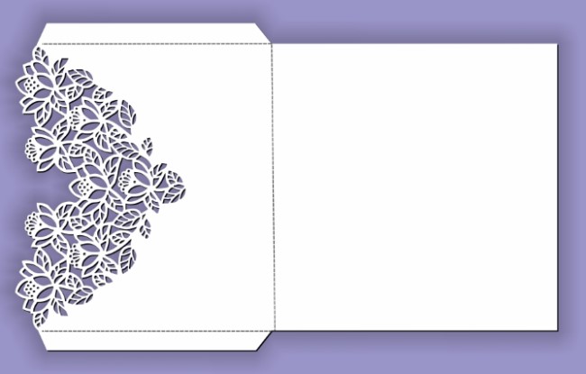 Rectangular flower envelope