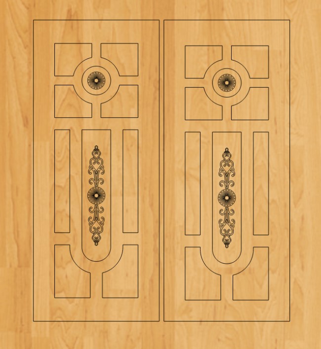 Door pattern has a unique pattern design