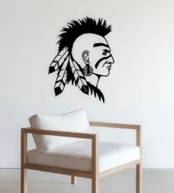 Indian face wall decor