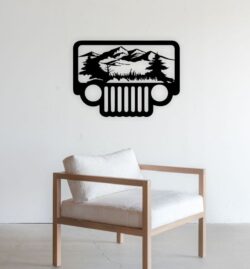 Jeep scene wall decor