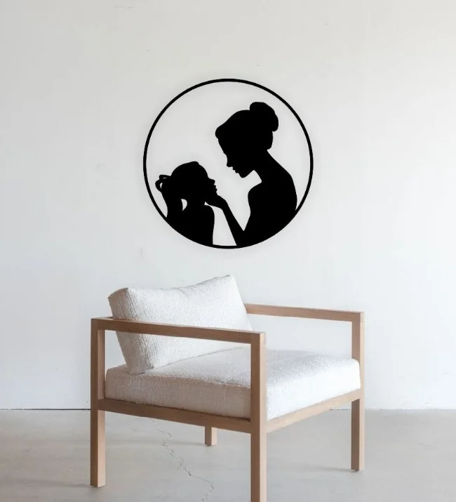 Mom and daughter wall decor