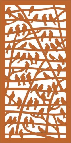 Partition With Birds Pattern