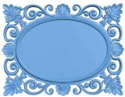 Pattern design oval frame