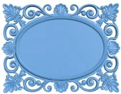 Pattern design oval frame