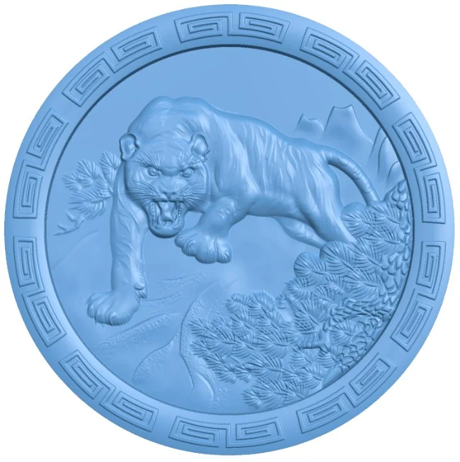 Round panel tiger