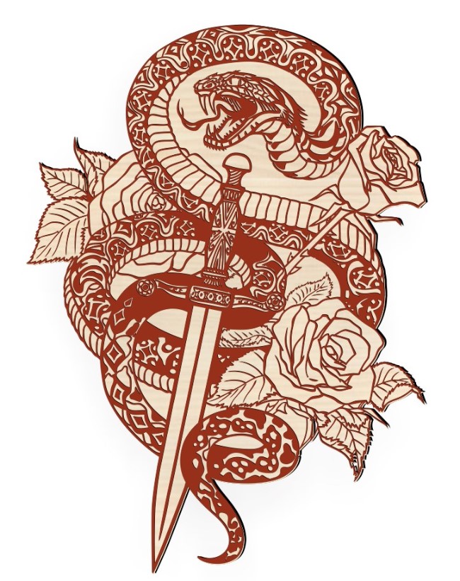 Snake with sword